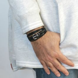 Mehrreihiges Anker Armband mit Gravur - 2410