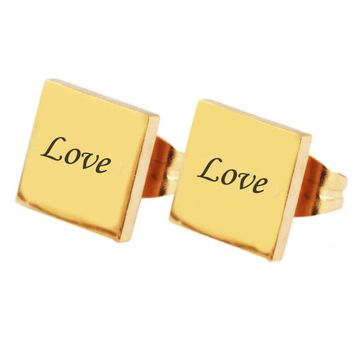 Ohrstecker Edelstahl goldfarbe - 2088