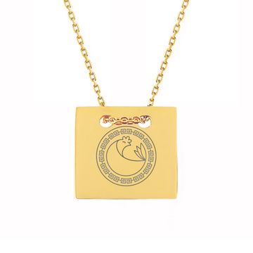 Sternzeichen Anhänger Edestahl Goldfarbe - 2872