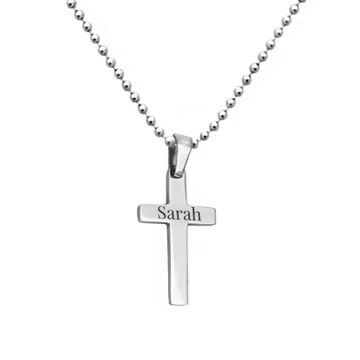 Kreuzförmiger Anhänger mit Gravur - 1843