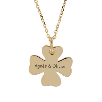 Kleeblatt Anhänger 18kt Vergoldung - 2346