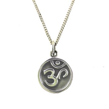 Om Anhänger Silber mit Gravur - 1772