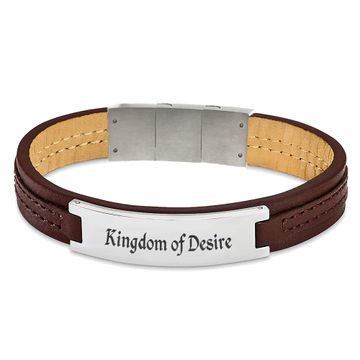 Armband Leder braun mit Gravur - 2515