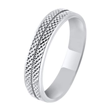 Ring Silber rhodiniert mit Gravur - 2734