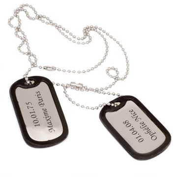 Dogtag Edelstahl mit Gravur  - 0587