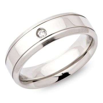 Ring Zirkonia mit Gravur - 0435