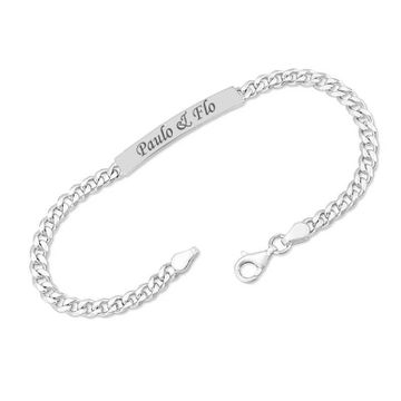 Identitäts Armband Silber mit Gravur - 0209