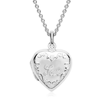 Anhänger Silber Herz mit Gravur - 0168