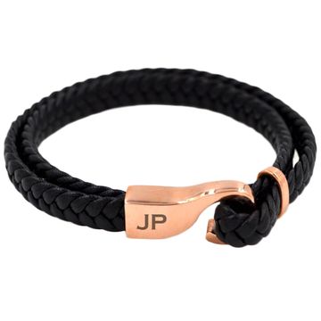 Geflochtenes Lederarmband mit Gravur - 2172