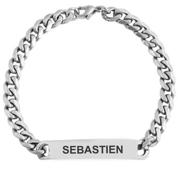 Armband Edelstahl mit Gravurplatte - 1888