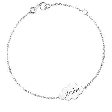 Wolkenarmband Silber mit Gravur - 2449