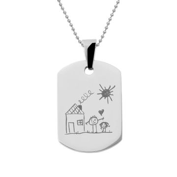 Dogtag Anhänger mit eigener Zeichnung - 2625