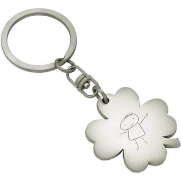 Kleeblatt Schlüsselanhänger mit eigener Zeichnung - 2631