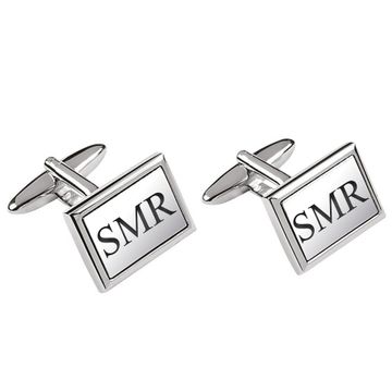 Rechteckige Manschettenknöpfe mit Gravur - 2524