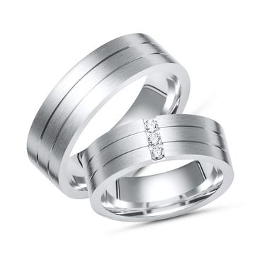 Eheringe Silber mit Gravur - 0316
