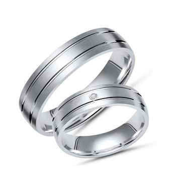 Eheringe Silber mit Gravur - 0317