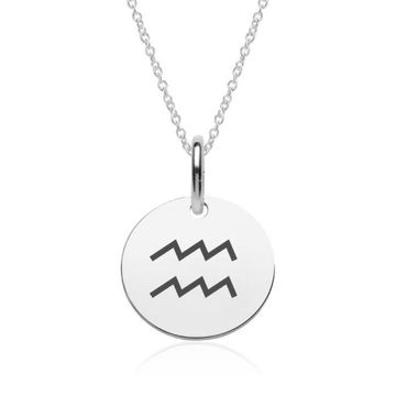 Wassermann Sternzeichen Silberanhänger mit Gravur - 2169