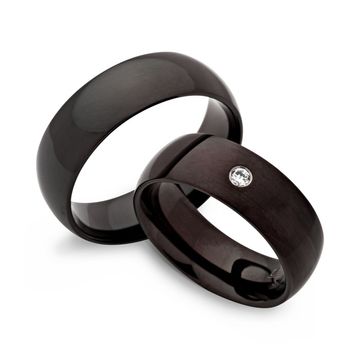 Eheringe Edelstahl mit Gravur - 0329