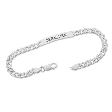 Ident Armband Silber mit Gravur - 0210