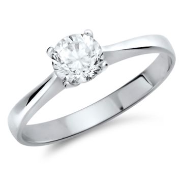 Verlobungsring Zirkonia Silber mit Gravur - 1369