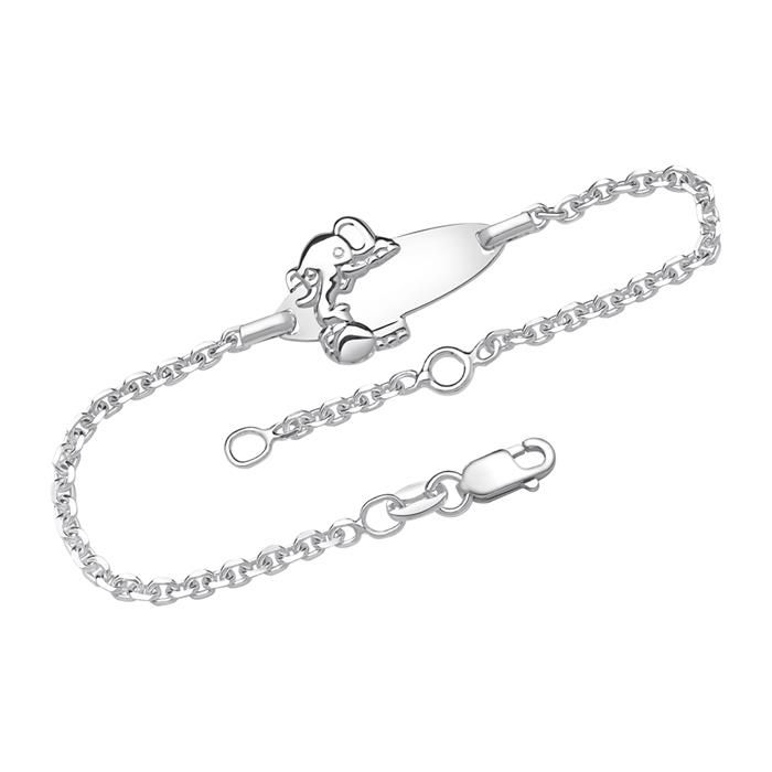 Armband Silber Elefant mit Gravur - 2435 Online Schmuck mit Gravur
