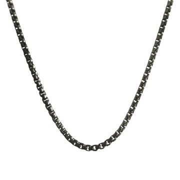 Venezianische Halskette Edelstahl schwarz 2mm - 2606