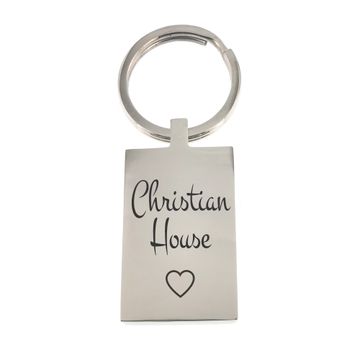 Schlüsselanhänger Edelstahl mit Gravur - 0594