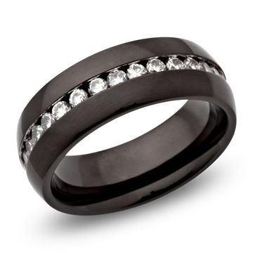 Ring Zirkonia mit Gravur - 0432