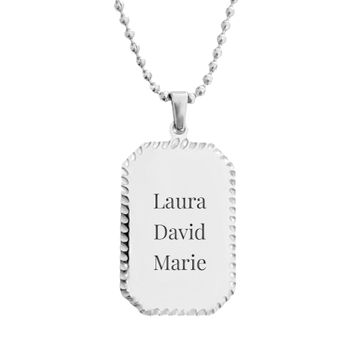 Dogtag Edelstahl mit Gravur - 2574