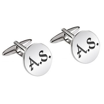 Runde Manschettenknöpfe mit Gravur - 2522