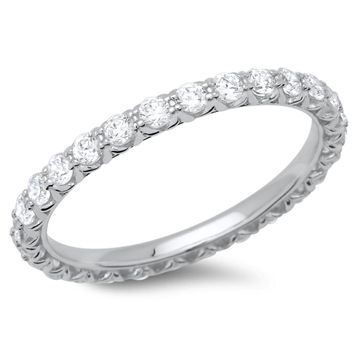 Verlobungsring Zirkonia Silber mit Gravur - 1392