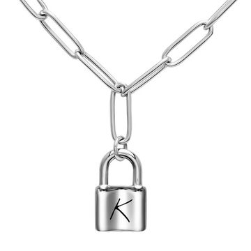 Collier Liebesschloss Edelstahl mit Gravur - 2618