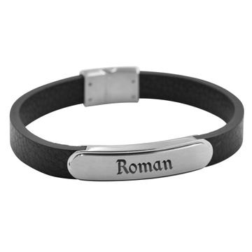 Armband Leder mit Namensschild- 2539