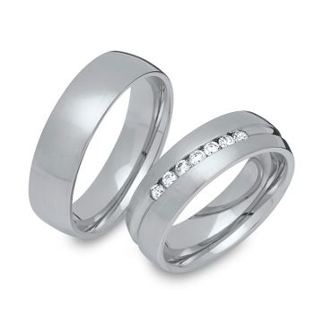 Eheringe Edelstahl mit Gravur - 1455