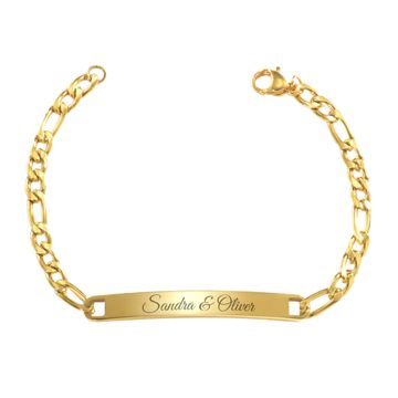 Ident Armband Edelstahl Gold- 2471