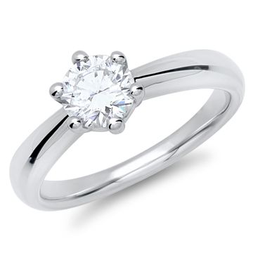 Verlobungsring Zirkonia Silber mit Gravur - 1379