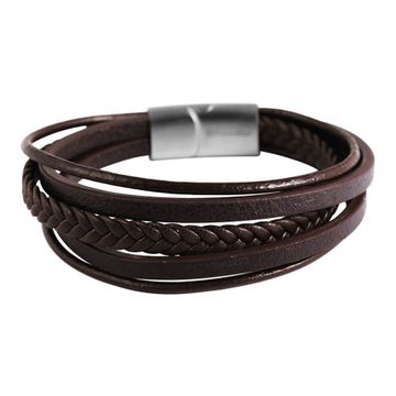 Braunes Lederarmband mit Gravur - 1860