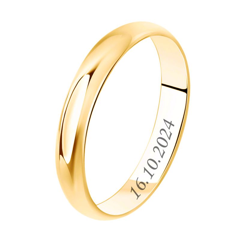Eleganter Ring 18K Vergoldung mit Gravur 2708