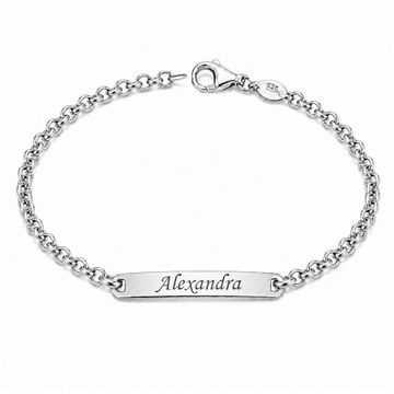 Identität Armband Silber mit Gravur - 2809