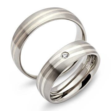 Eheringe Edelstahl mit Gravur - 0330