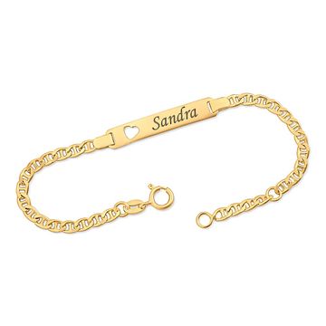 Ident Armband vergoldet mit Gravur - 2125