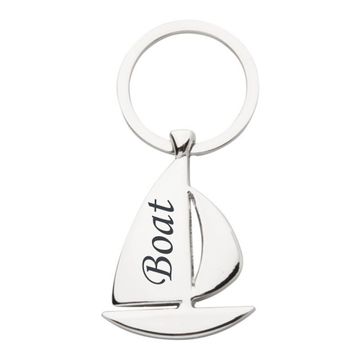 Schlüsselanhänger Segelboot mit Gravur - 2487