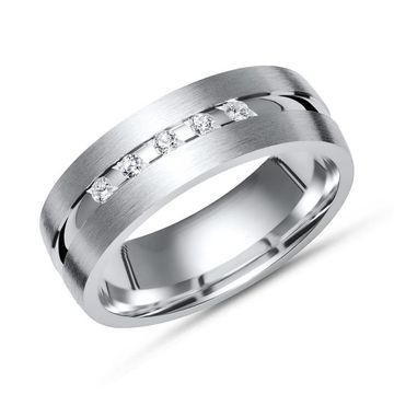 Ring Zirkonia mit Gravur - 0417