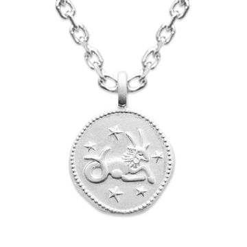 Sternzeichen Steinbock Silber mit Gravur - 2793