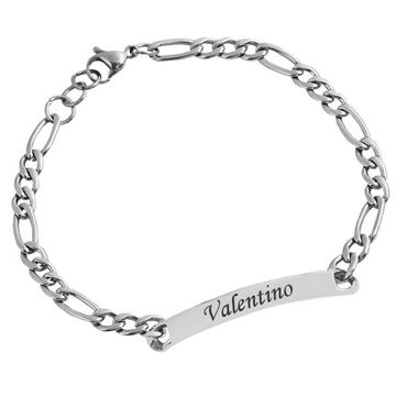 Identitäts Armband Edelstahl mit Gravur - 2300