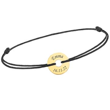 Textilarmband mit Silberjeton - 2132