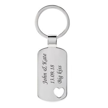Schlüsselanhänger Dog Tag Edelstahl mit Gravur - 2151